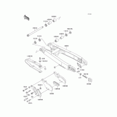 Схема вузла: Задній важіль (Маятник) для Kawasaki KX500