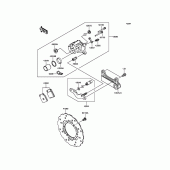 Схема вузла: Заднє гальмо для Kawasaki KLX125 KLX125