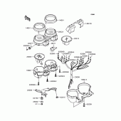 Схема вузла: Панель приладів Kawasaki ZR1200 ZRX1200R