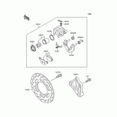 Схема вузла: Заднє гальмо для Kawasaki ZR250 Balius