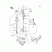 Схема вузла: Задній гальмівний циліндр Kawasaki ZR750 ZR-7S