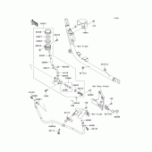 Схема вузла: Задній гальмівний циліндр Kawasaki VN1700 Vulcan 1700 Voyager