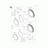Схема вузла: Колеса (Шини) для Kawasaki EJ650 W650