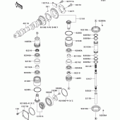 Схема вузла: Розподільний вал/bevel gear(1/2) для Kawasaki EJ650 W650