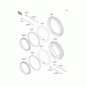 Схема узла: Колеса (Шины) для Kawasaki KL250 KLR250