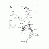 Схема вузла: Вітрове скло для Kawasaki ZG1400 Concours 14 ABS