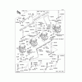 Схема вузла: Карбюратор(1/4) для Kawasaki ZG1000 1000GTR