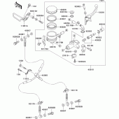 Схема узла: Передний тормозной цилиндр для Kawasaki ZX900 Ninja ZX-9R