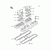 Схема вузла: Клапанна кришка Kawasaki ZR400 Zephyr X
