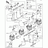 Схема вузла: Карбюратор(1/2) для Kawasaki ZR750 ZR-7