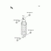 Схема узла: Амортизатор задний для Kawasaki ZR250 Balius