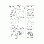 Схема вузла: Left engine cover(s) для Kawasaki EJ650 W650