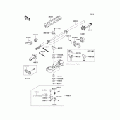 Схема узла: Руль & Пульт управления рулевой для Kawasaki KX250/ KX252 KX250F