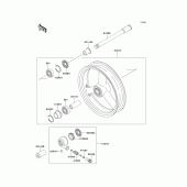 Схема вузла: Front wheel для Kawasaki ZX750 Ninja ZX-7R