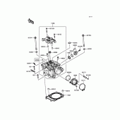 Схема вузла: Головка циліндра для Kawasaki KX450 KX450F