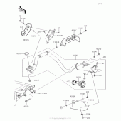 Схема вузла: Вихлопна система для Kawasaki KLX110 KLX110