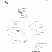 Схема узла: Информационные наклейки для Kawasaki ZX750 ZXR750