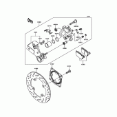 Схема узла: Задний тормоз для Kawasaki ZX1000 Ninja ZX-10RR