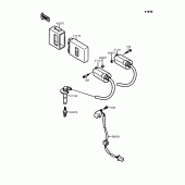 Схема узла: Система зажигания для Kawasaki EL250 Eliminator 250SE