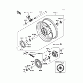 Схема узла: Ступица заднего колеса для Kawasaki ZX1000 Ninja ZX-10R