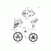 Схема вузла: Decals(Green) для Kawasaki ZR800 Z800
