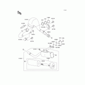 Схема узла: Выхлопная система (s) для Kawasaki KX65