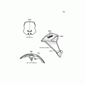 Схема узла: Наклейка(Зеленый) для Kawasaki KLE250 Versys-X 250 ABS