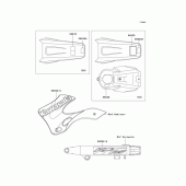 Схема вузла: Інформаційні наклейки для Kawasaki KX125