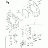 Схема вузла: Переднє гальмо для Kawasaki EX500 EX500