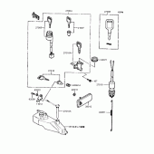 Схема вузла: Замок запалювання для Kawasaki KMX80 KSR-II