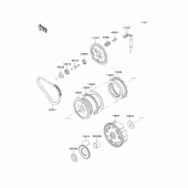 Схема узла: Сцепление для Kawasaki EX500 GPZ500