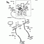 Схема вузла: Передній гальмівний циліндр для Kawasaki ZG1000 1000GTR