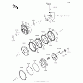 Схема вузла: Зчеплення для Kawasaki KLX140 KLX140
