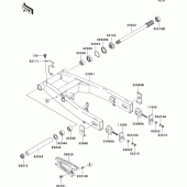 Схема узла: Задний рычаг (Маятник) для Kawasaki ZR750 Z750S