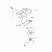 Схема вузла: Циліндр & Поршень для Kawasaki EX250 Ninja 250