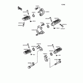 Схема узла: Подножки для Kawasaki EX400 GPZ400S