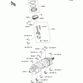 Схема вузла: Crankshaft/piston(s) для Kawasaki ZX600 Ninja ZX-6R