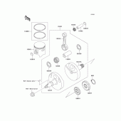 Схема вузла: Crankshaft/piston(s) для Kawasaki KX85 KX85