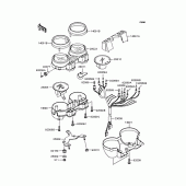 Схема вузла: Панель приладів Kawasaki ZR1200 ZRX1200R