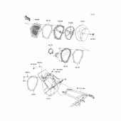 Схема узла: Воздушный фильтр для Kawasaki KX450 KX450F