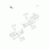 Схема узла: Подножки для Kawasaki KX100