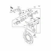 Схема вузла: Заднє гальмо (KLX250-H3‾H5) для Kawasaki KLX250 KLX250