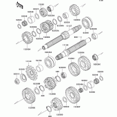 Схема вузла: Трансмісія для Kawasaki ZX1200 Ninja ZX-12R
