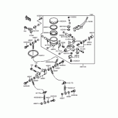 Схема вузла: Передній гальмівний циліндр Kawasaki ZX400 ZXR400R