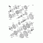 Схема вузла: Трансмісія для Kawasaki ZX400 ZZR400