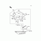 Схема узла: Заглушка сиденья (Опция) для Kawasaki ZX1400 ZZR1400 ABS