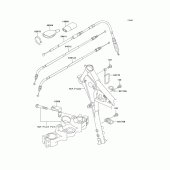 Схема вузла: Троси для Kawasaki KL250 KL250 Super Sherpa
