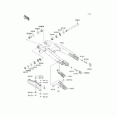 Схема узла: Задний рычаг (Маятник) для Kawasaki KX250/ KX252 KX250F