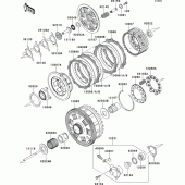 Схема вузла: Clutch(1/2) для Kawasaki ZG1400 1400GTR ABS