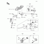 Схема вузла: Кермо & Пульт управління рульовим для Kawasaki ZX636 Ninja ZX-6R KRT Edition